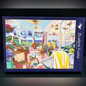 Bluebird Puzzle | "Summer Porch" 500pc Jigsaw Puzzle - Complete, No Damage
